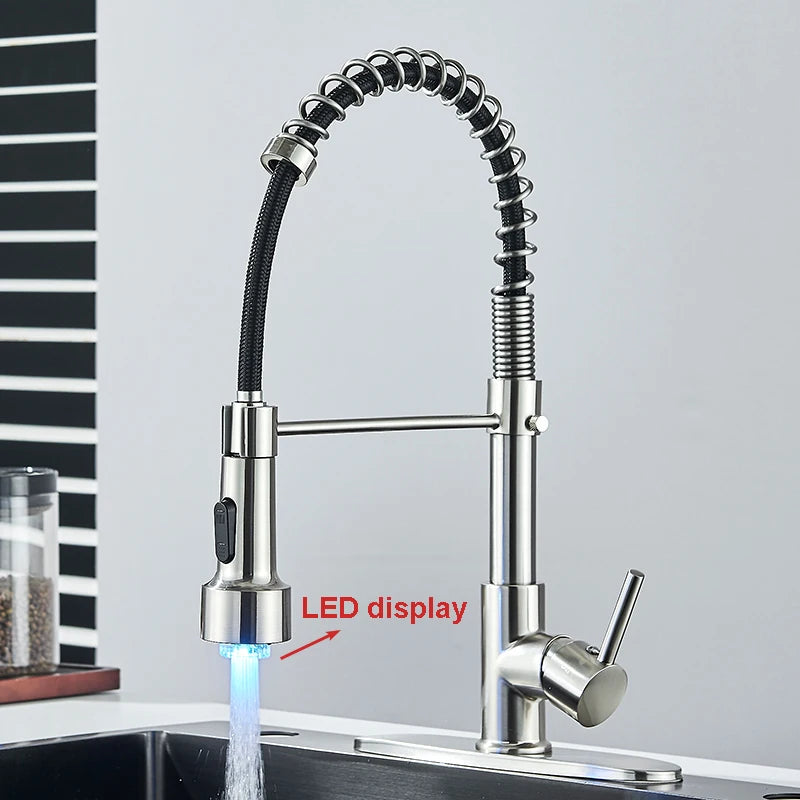 Shinesia Kitchen Faucet Stainless Steel Mixer Tap 360 Degree Rotation