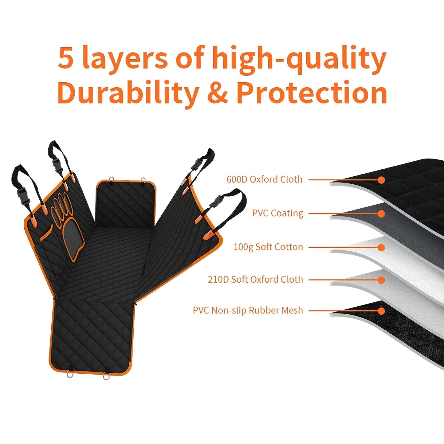 CN Zhejiang Dog Seat Cover Hammock Heavy Duty Waterproof Anti Slip Car Pet Protector