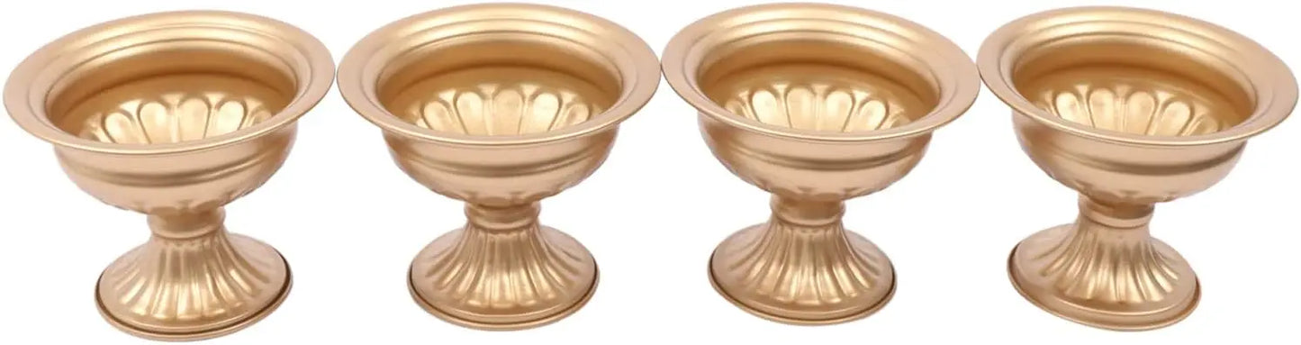 Hign-concerned Gold Flower Vases Set for Wedding Centerpiece