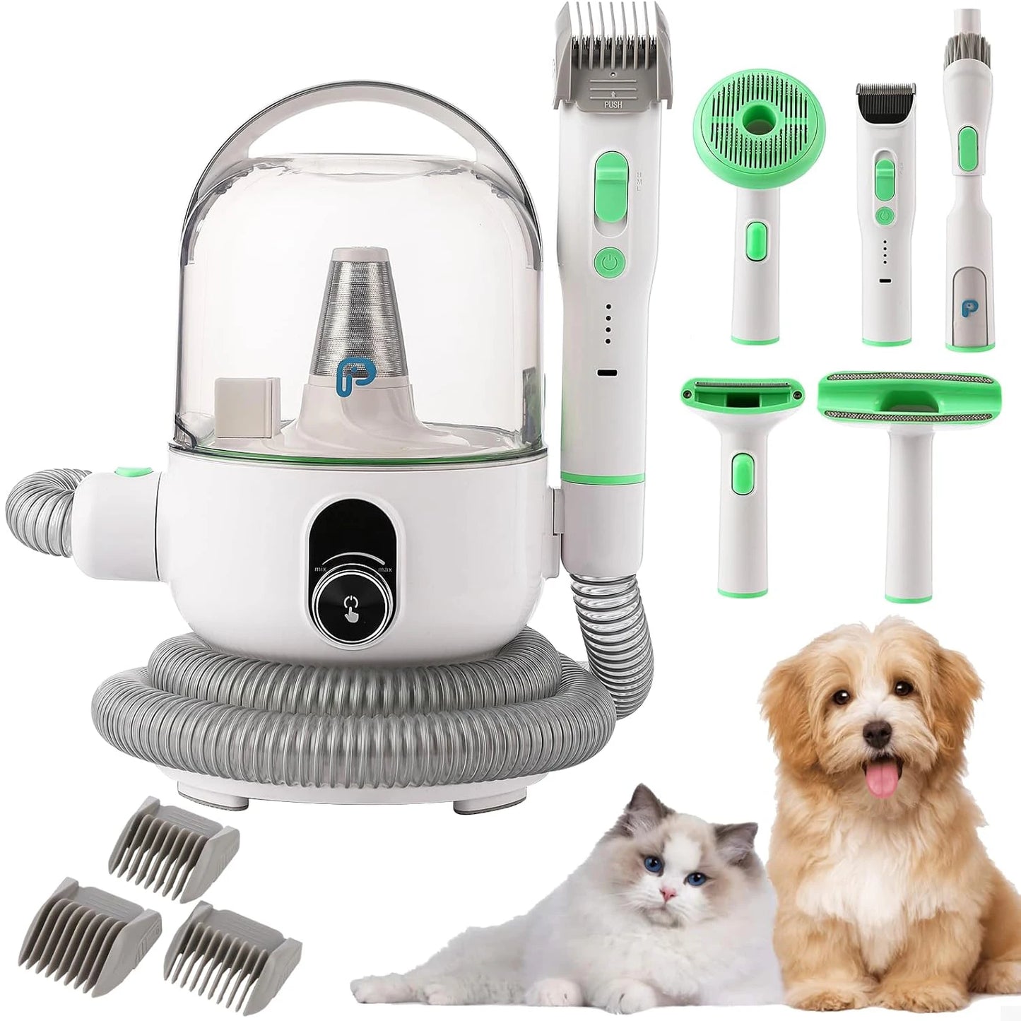 DishyKooker Quiet Pet Grooming Kit With Vacuum Suction