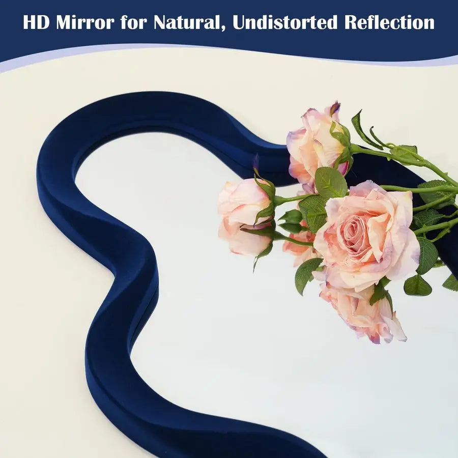 Whimsical Cloud Wall Mirror With Soft Flocking Finish