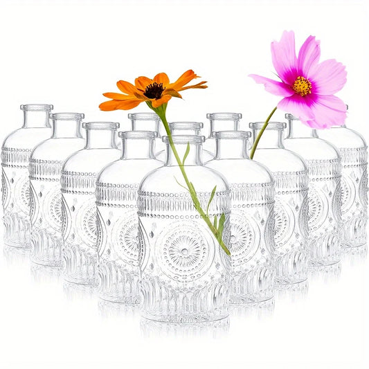 Function Clear Glass Bud Vases 12 Pack Modern Centerpieces