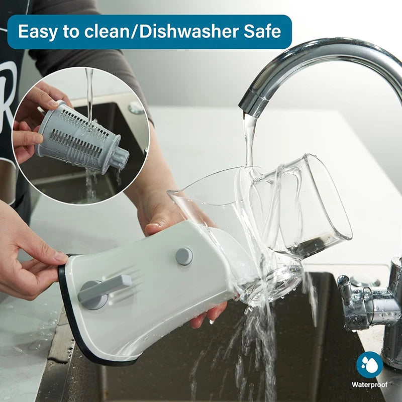 LMETJMA 5-In-1 Rotary Cheese Grater Shredder With Julienne Slicer