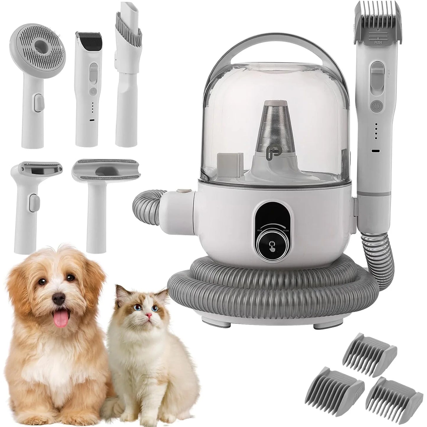 DishyKooker Quiet Pet Grooming Kit With Vacuum Suction