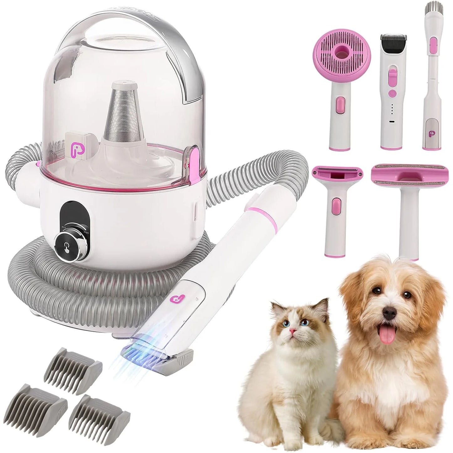 DishyKooker Quiet Pet Grooming Kit With Vacuum Suction