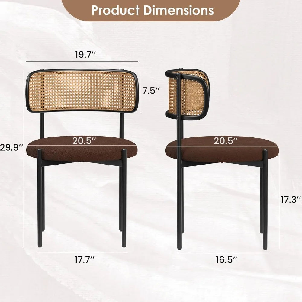 ANGDUO Mid Century Dining Table And Chairs Set For Four