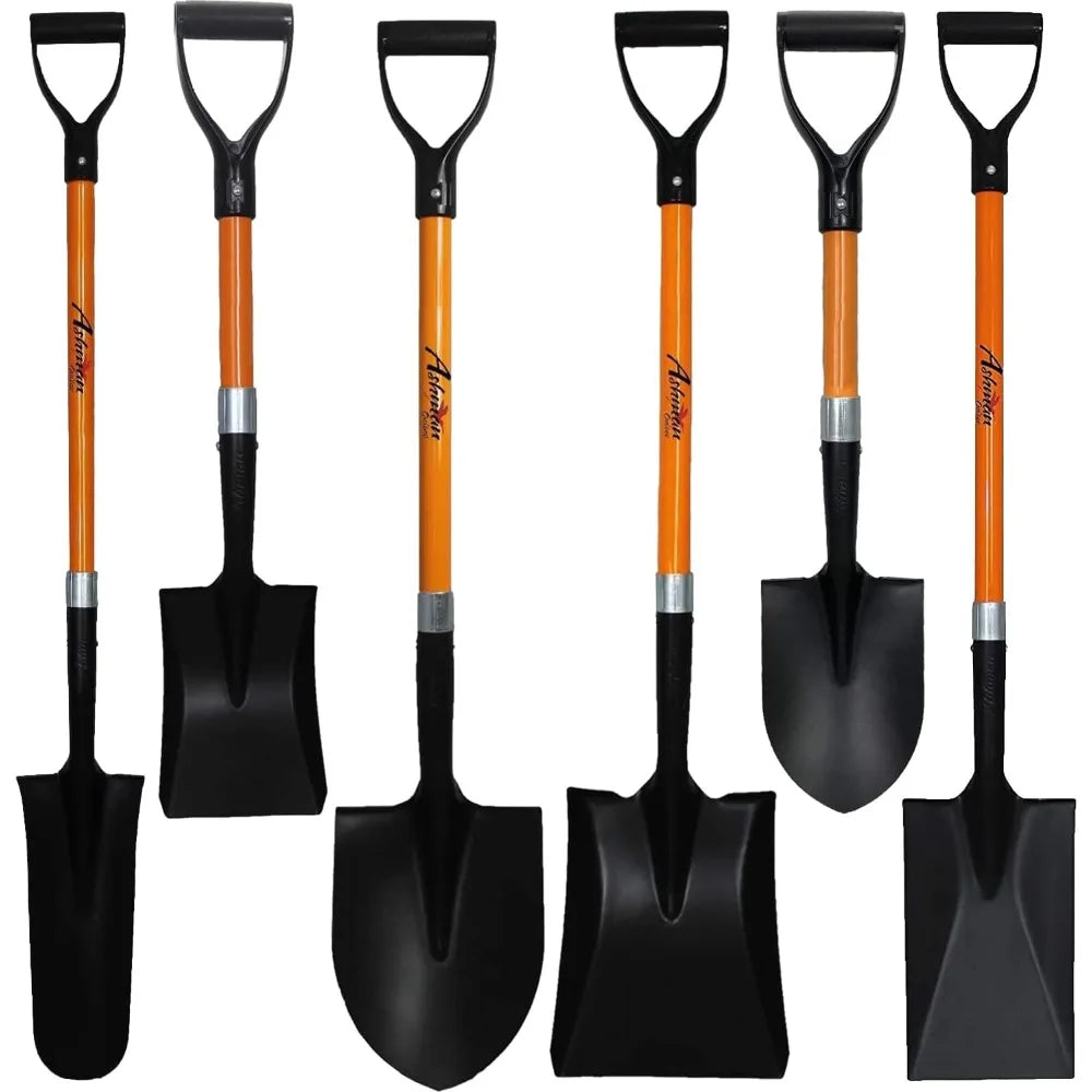 Ashman Assorted Shovels 6 Piece Ergonomic Wood Handles