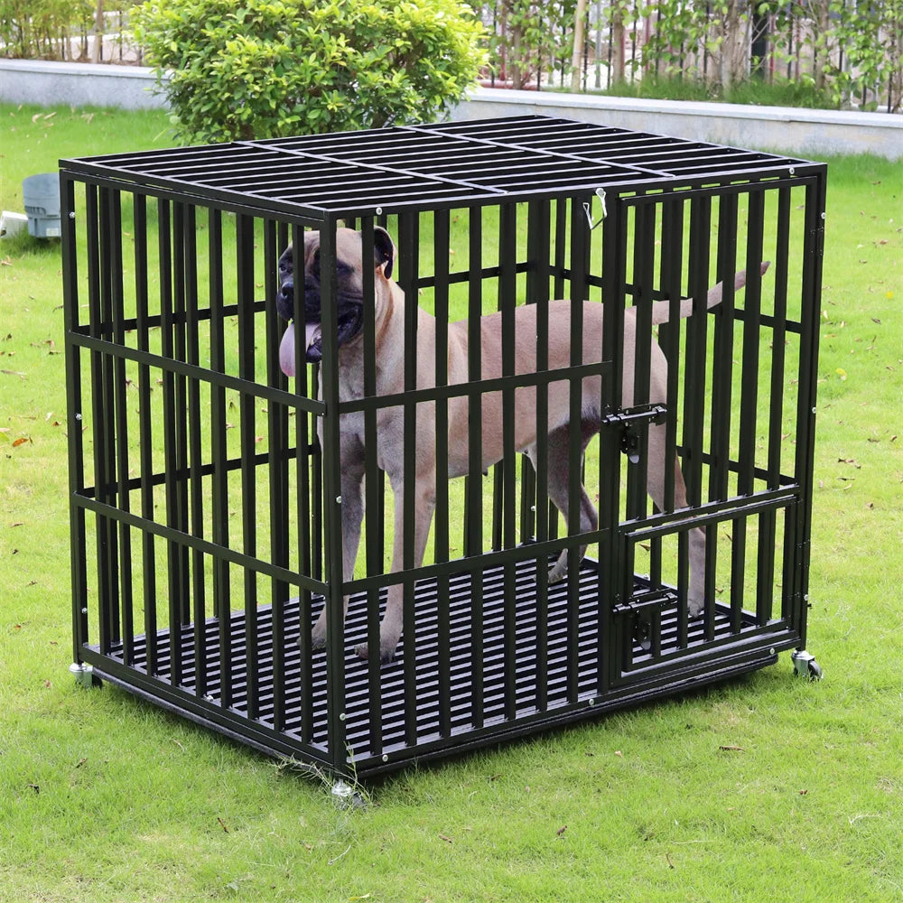 BORWARTH Heavy Duty Dog Crate Tear Resistant Metal Kennel