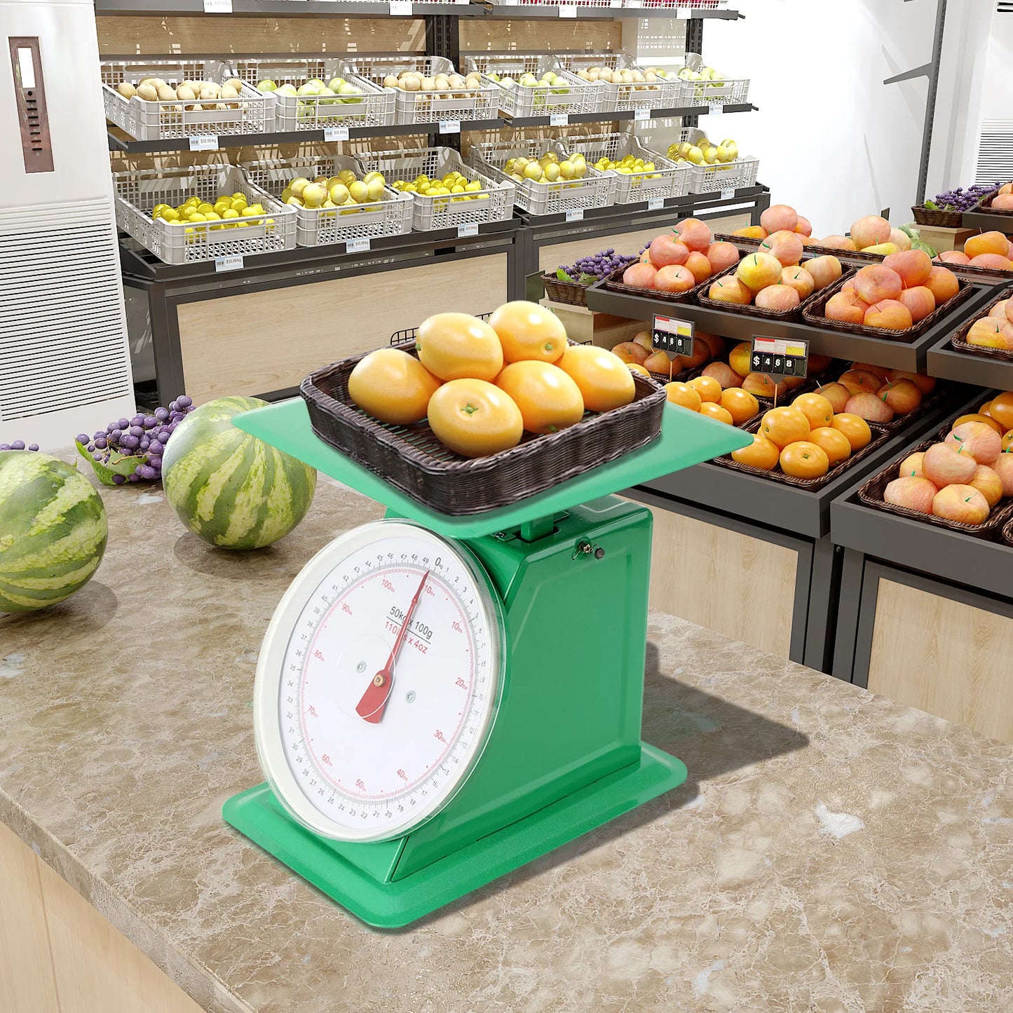 Practical Mechanical Kitchen Scale 150kg Capacity For Precise Food Measurement