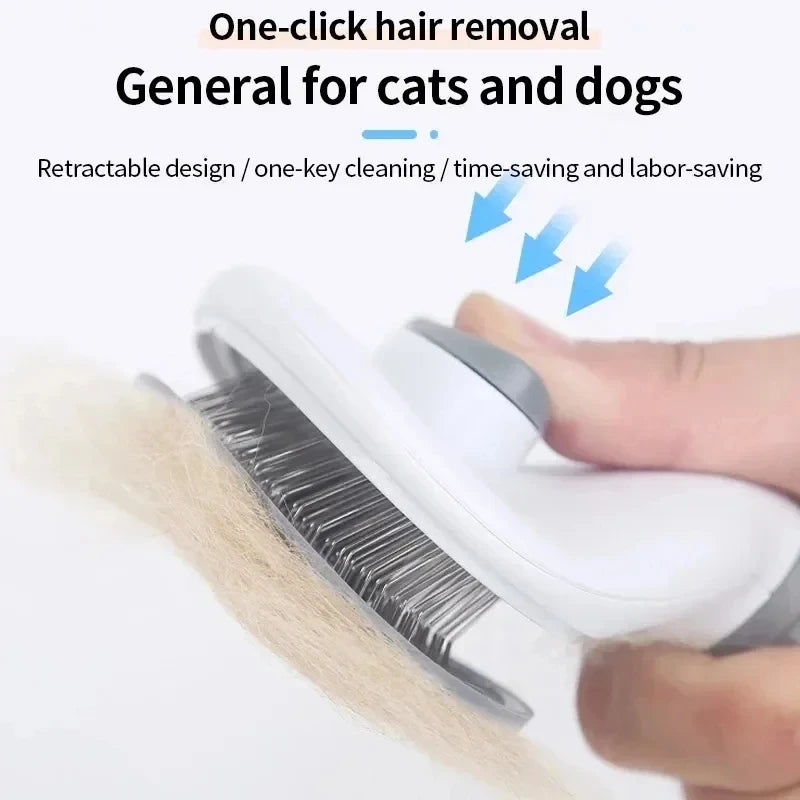AEHOME Self Cleaning Deshedding Pet Grooming Brush For Dogs Cats