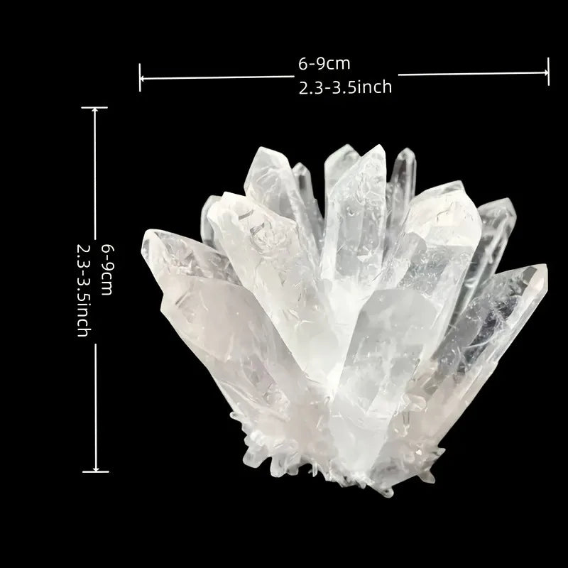 CrystalHola Clear Quartz Crystal Cluster Healing Stone Ornament Gift