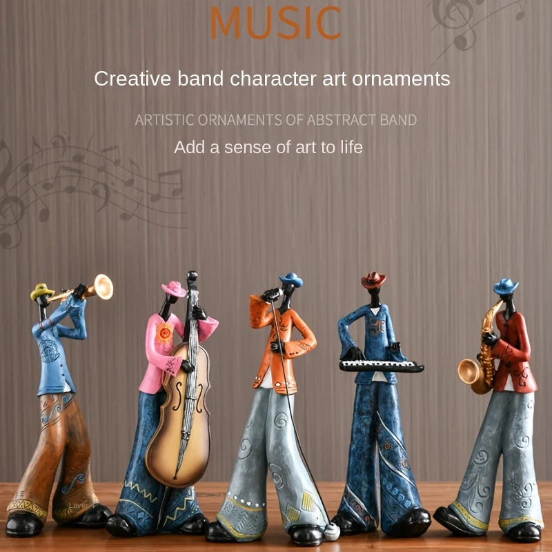 Creative Nordic Vintage Musical Instrument Resin Statue Display