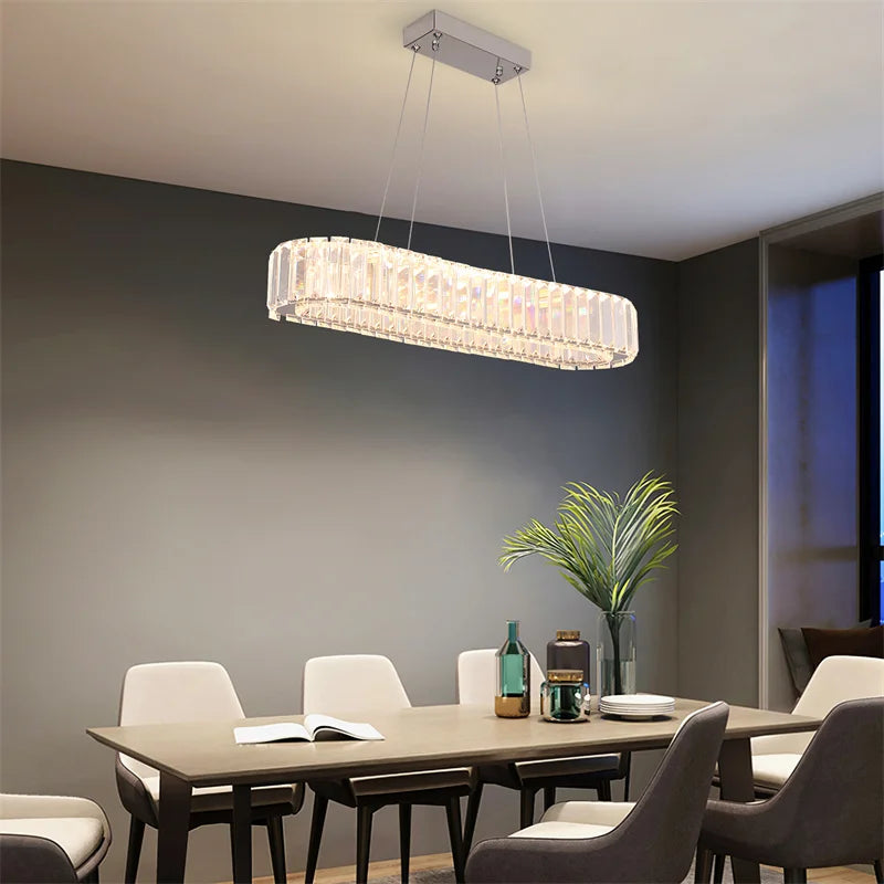 GreeLustr Modern Crystal Chandelier Dining Light Fixture