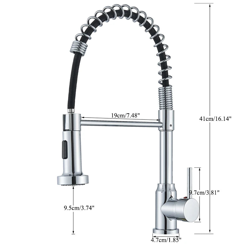 Shinesia Kitchen Faucet Stainless Steel Mixer Tap 360 Degree Rotation