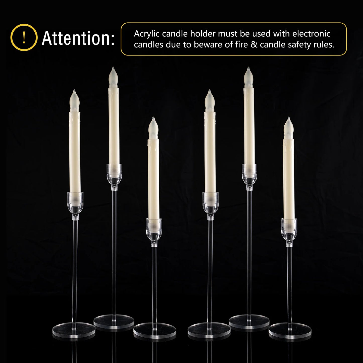 VINCIGANT 18 Piece Acrylic Candlestick Holder Set For Events