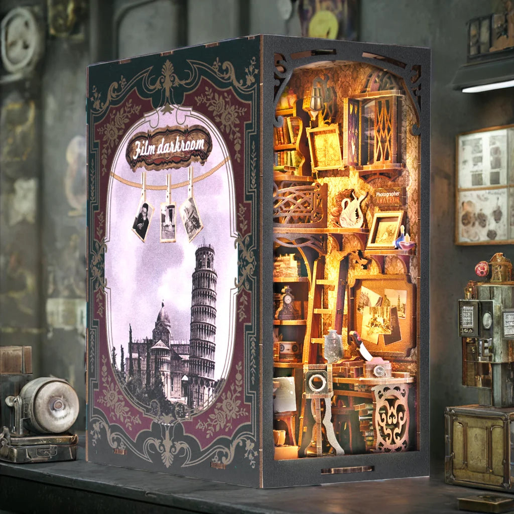 Booknook Kit DIY Wooden Puzzle Miniature House for Bookshelf Decor