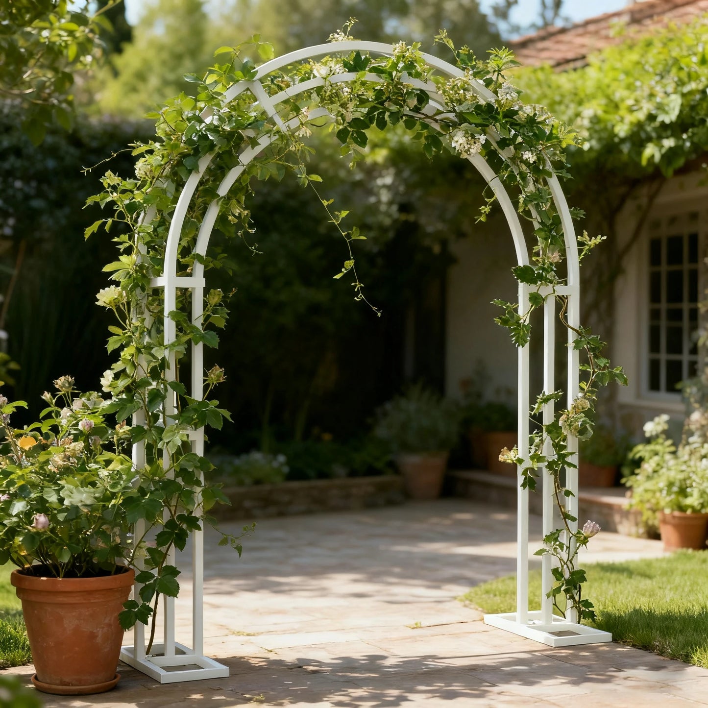 Wedding Arch Stand With Balloon Backdrop 3 Layer Metal Frame