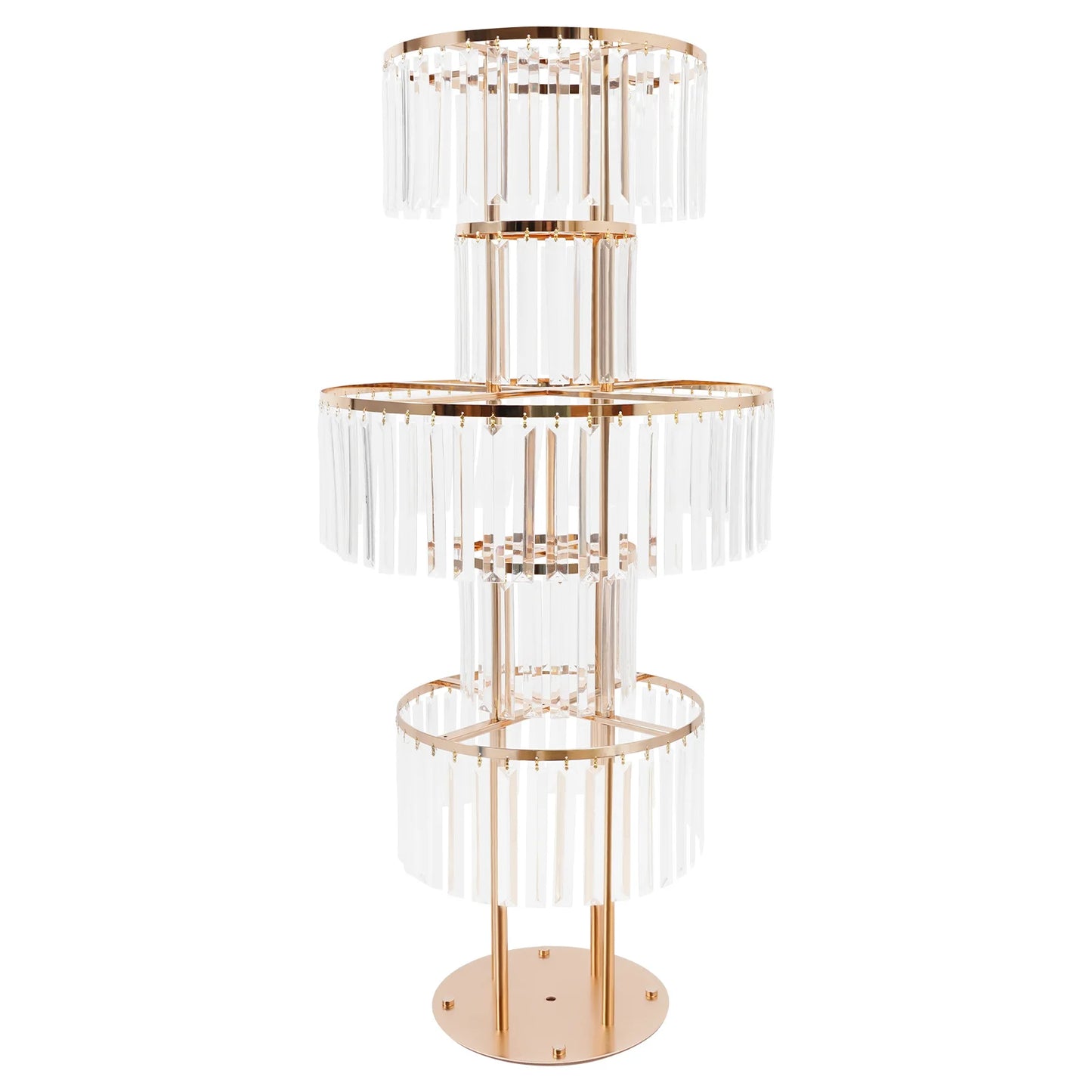 Five Tier Wedding Centerpiece Stand With Acrylic Flower Vases