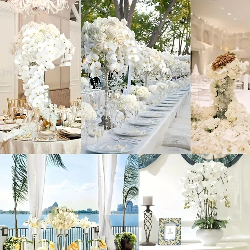 Artificial Phalaenopsis Orchid Branches Real Touch for Arrangements Wedding