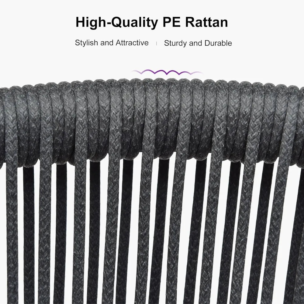 DAFIFY 11 Piece Patio Dining Set Teak Finish Aluminum Frame