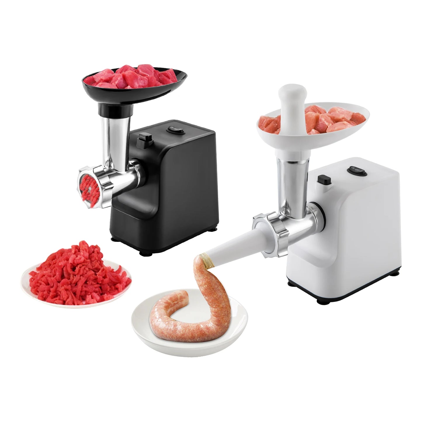 1000W Electric Sausage Stuffer And Meat Grinder With Grinding Plates