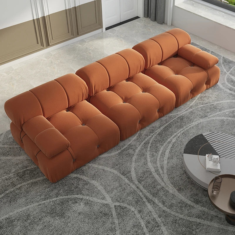 Sdorens Minimalist Velvet Modular Sectional Sofa Set 3 Seats