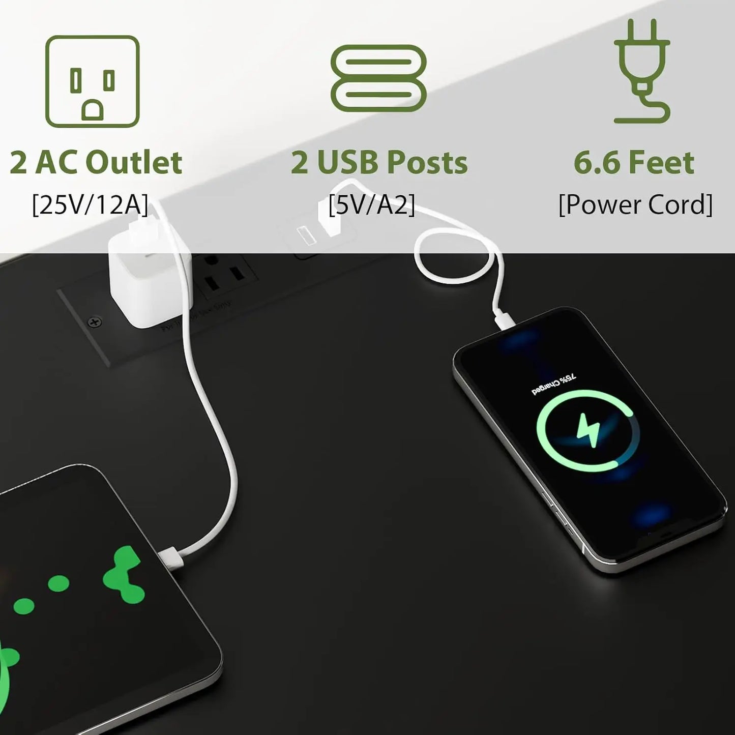 Dresser With Built In Charging Station TV Stand LED Light