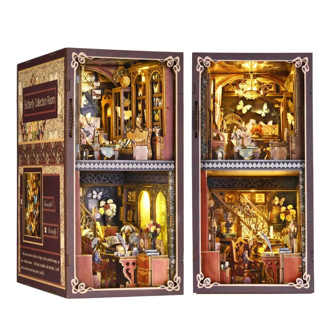Booknook Kit DIY Wooden Puzzle Miniature House for Bookshelf Decor