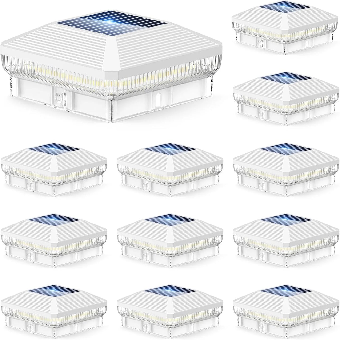 KPSTEK Solar Post Cap Lights 6Pack 40 LED 30 Lumens