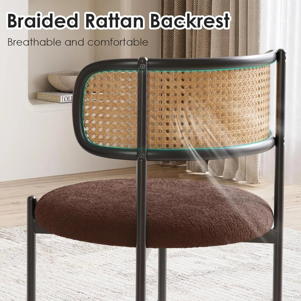 ANGDUO Mid Century Dining Table And Chairs Set For Four