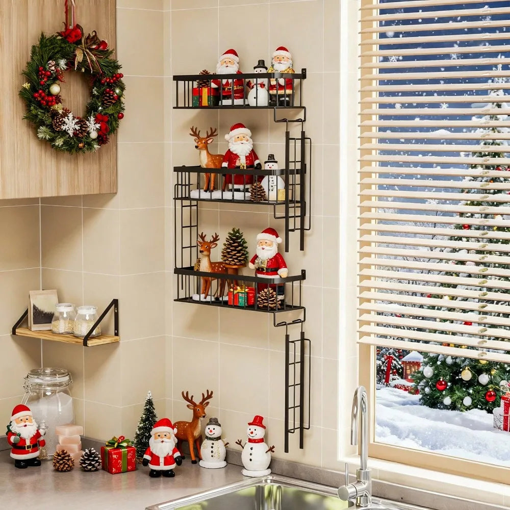 Fire Escape Wall Shelf New York Decorative Floating Ladder Shelf