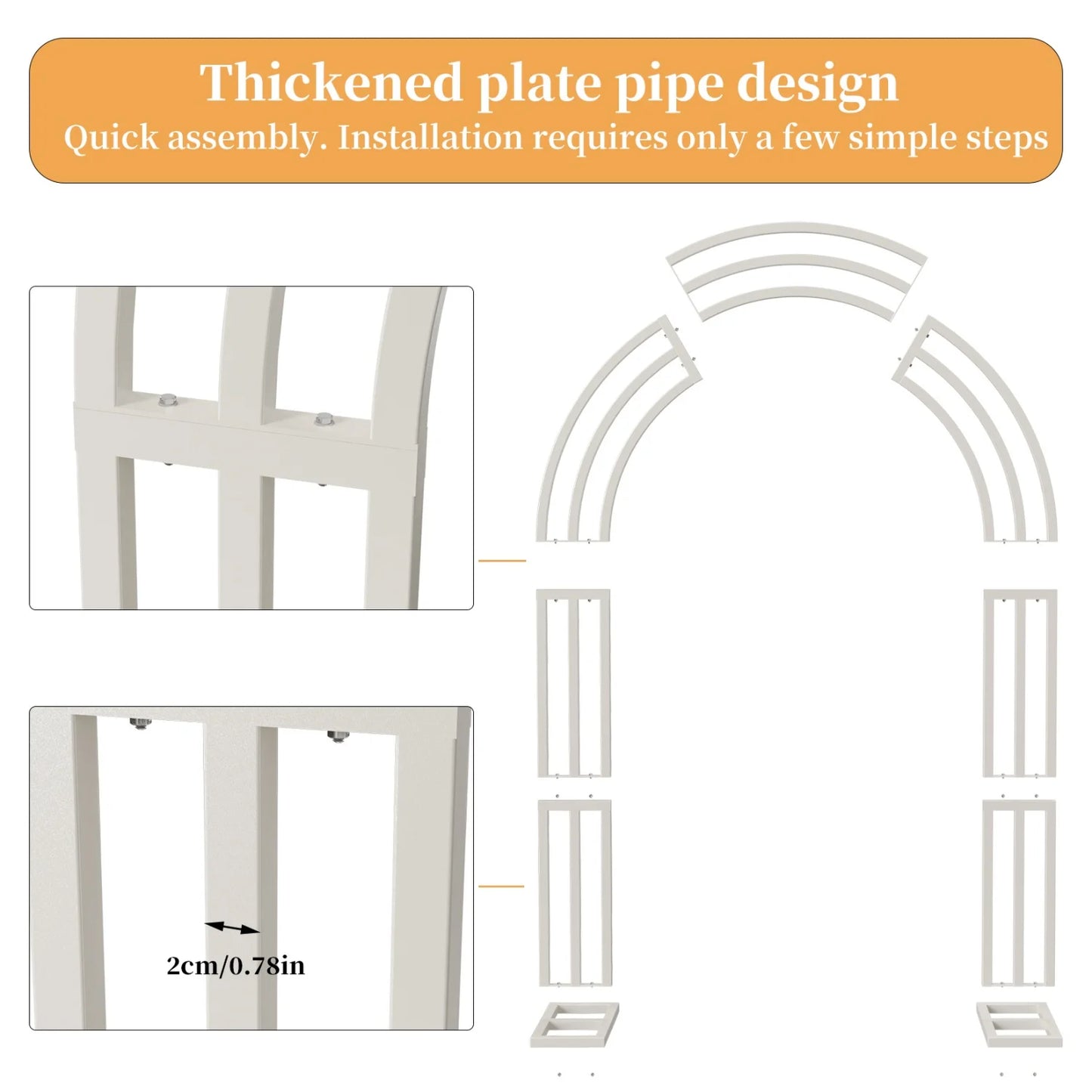 Guangdong Metal Wedding Arch Stand Backdrop Pergola Frame
