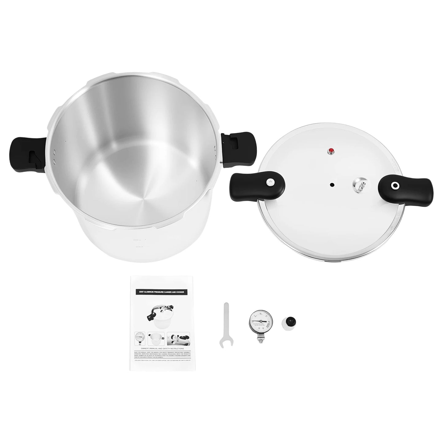 22L Thickened Explosion Proof Pressure Cooker With Gauge And Safety Valve