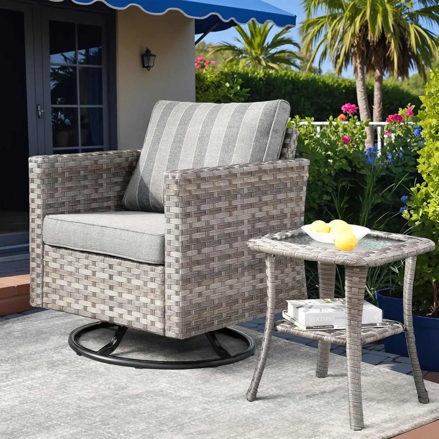 Angduo Outdoor Wicker Sectional Furniture Set All Weather