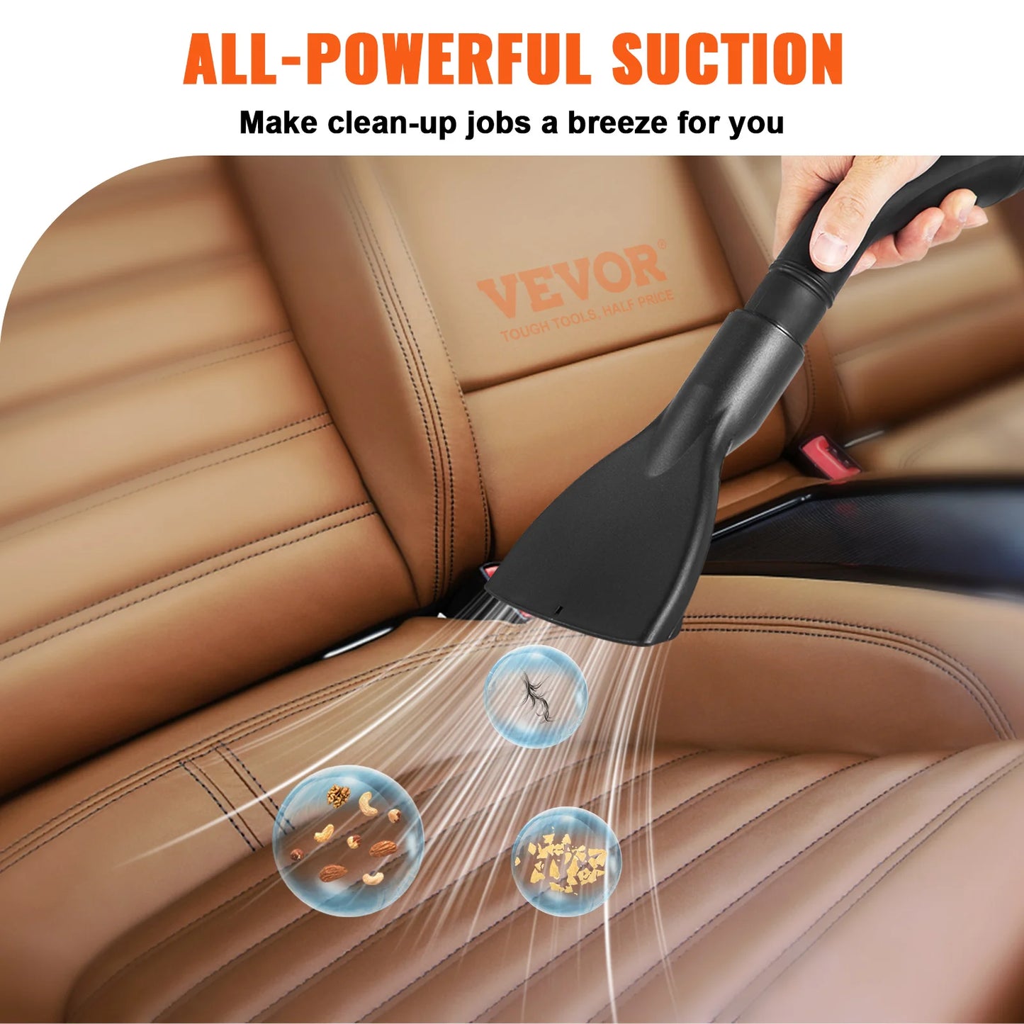 SucceBuy Wet Dry Vacuum 3 In 1 Portable Shop Vacuum With Blowing Function And Attachments