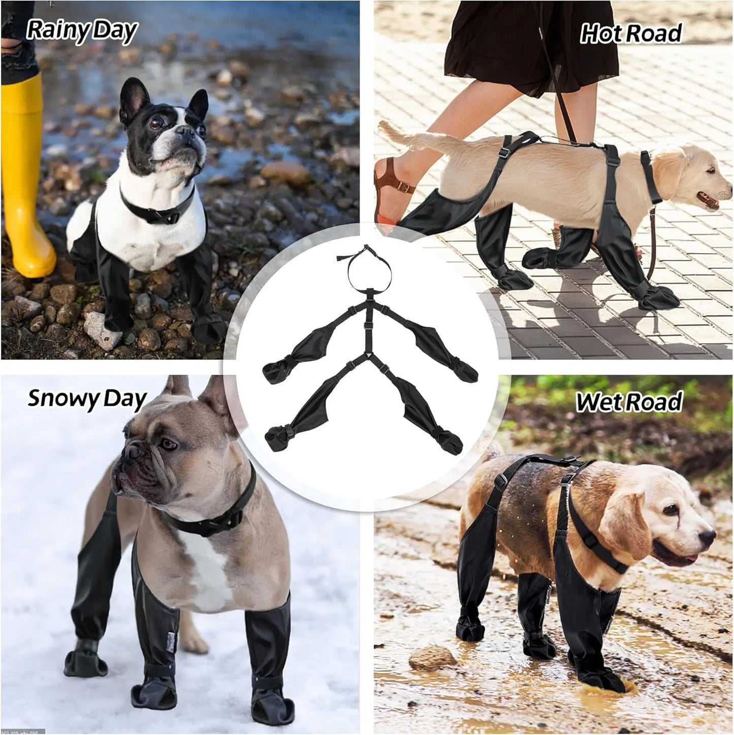 NONECN Waterproof Dog Boot Leggings for Outdoor Walking