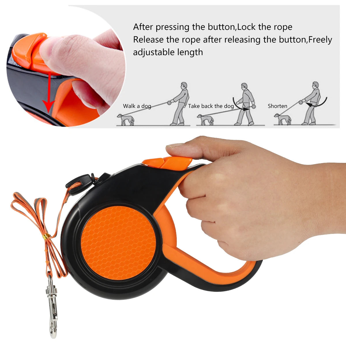 Willstar Heavy Duty Retractable Dog Leash With Reflective Tape