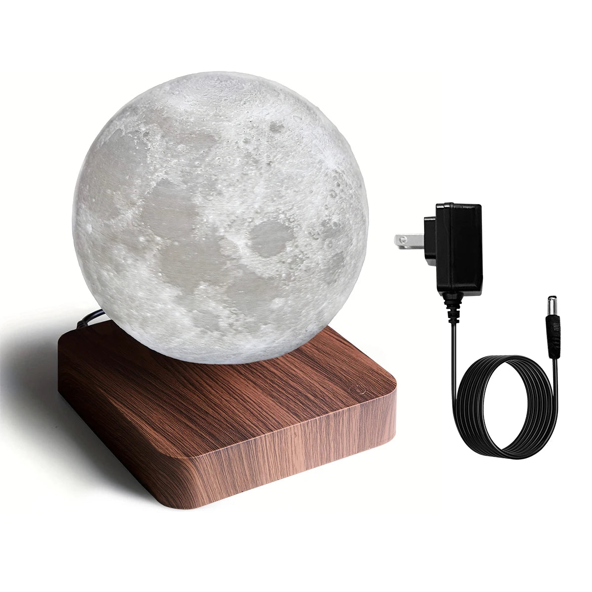 Mexllex Magnetic Floating Moon Lamp With Wooden Base LED
