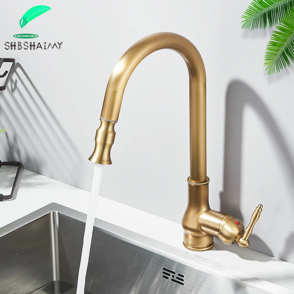 SHBSHAIMY Kitchen Faucet Pull Out 360 Degree Swivel Hot Cold