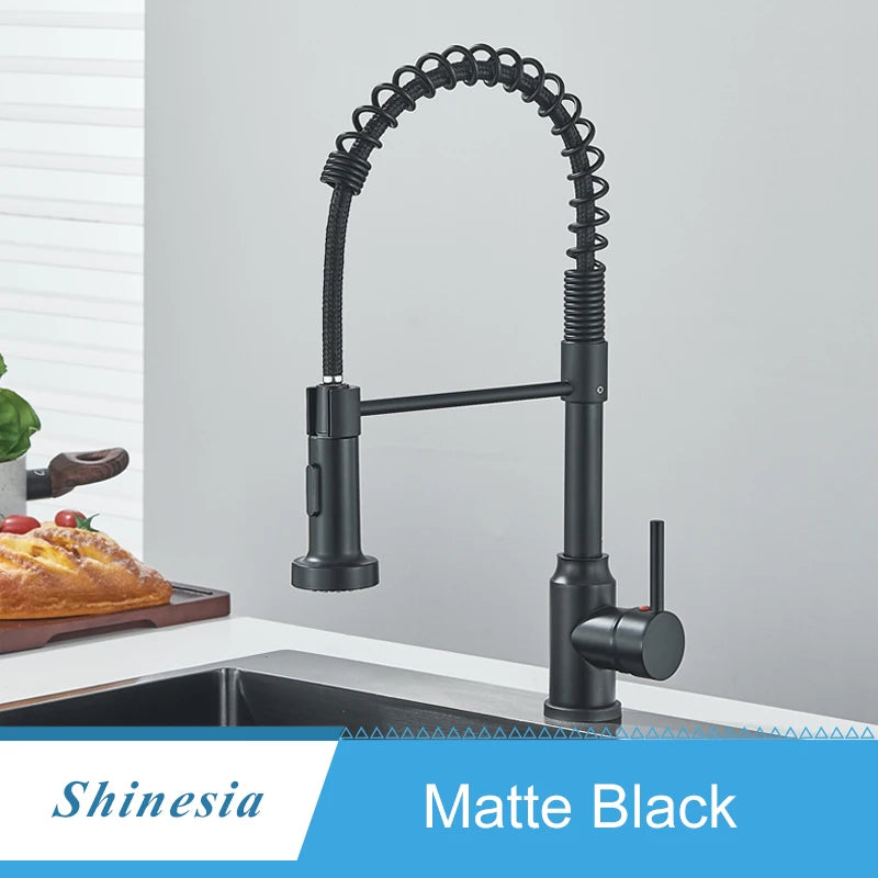 Shinesia Kitchen Faucet Stainless Steel Mixer Tap 360 Degree Rotation