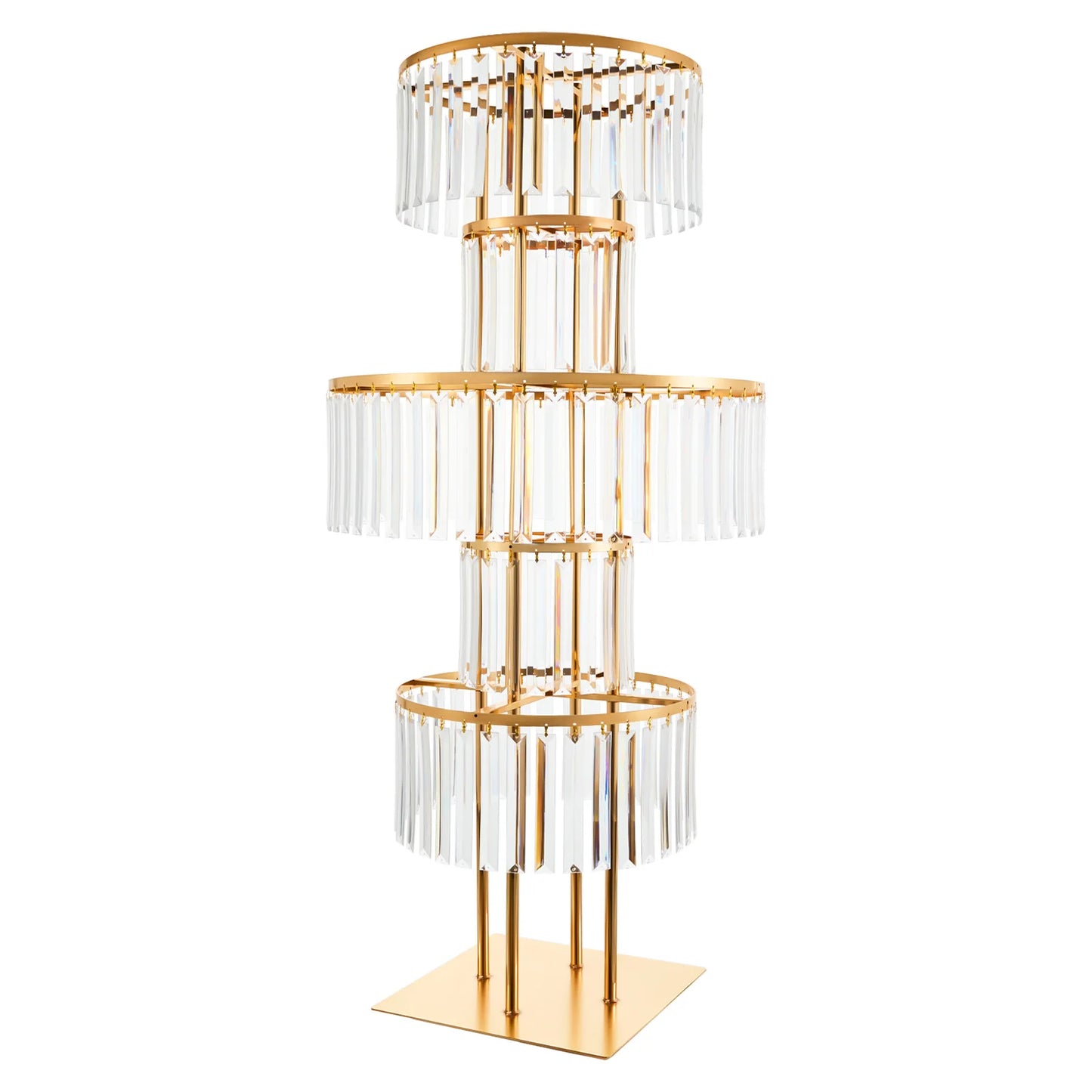 Five Tier Wedding Centerpiece Stand With Acrylic Flower Vases