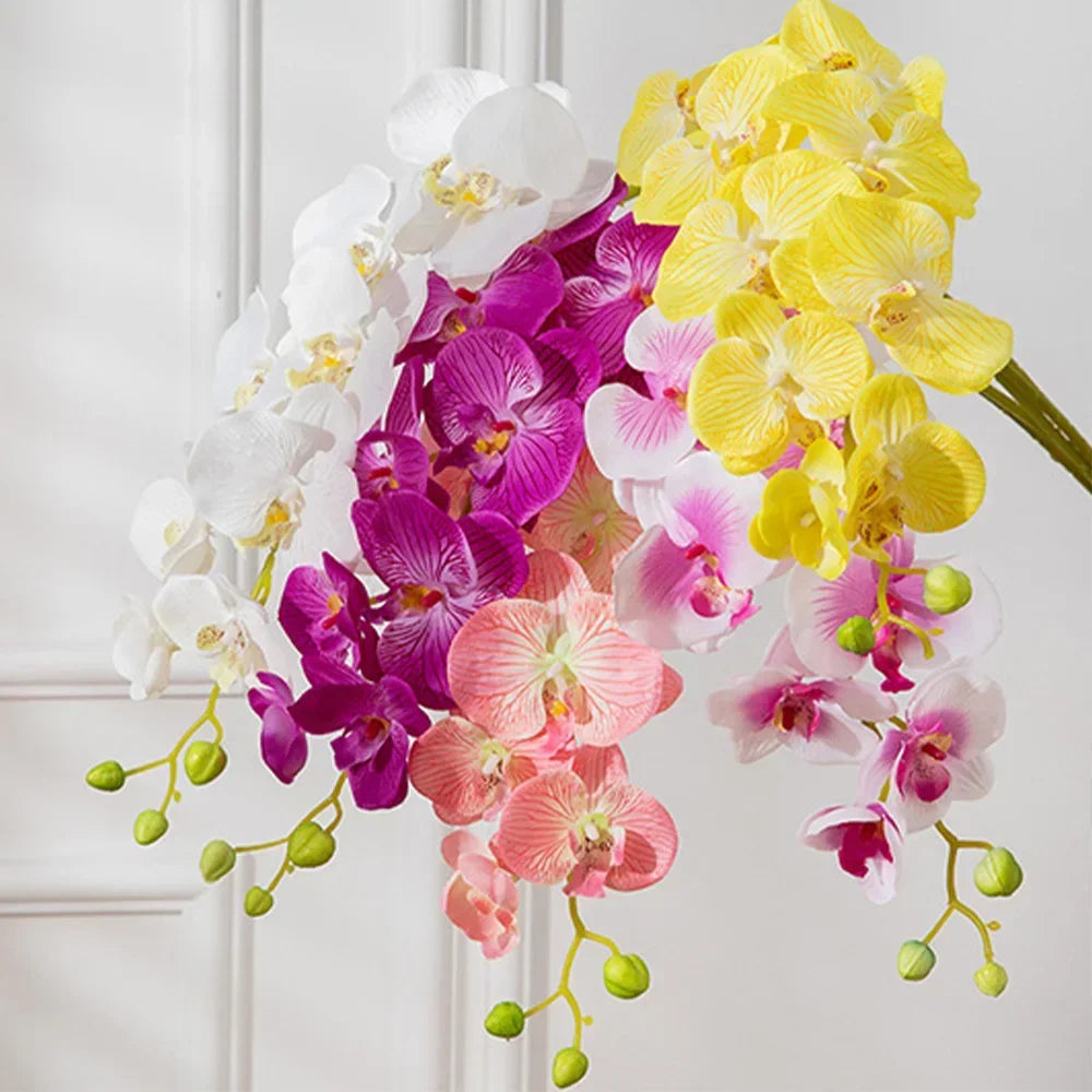 Artificial Phalaenopsis Orchid Branches Real Touch for Arrangements Wedding