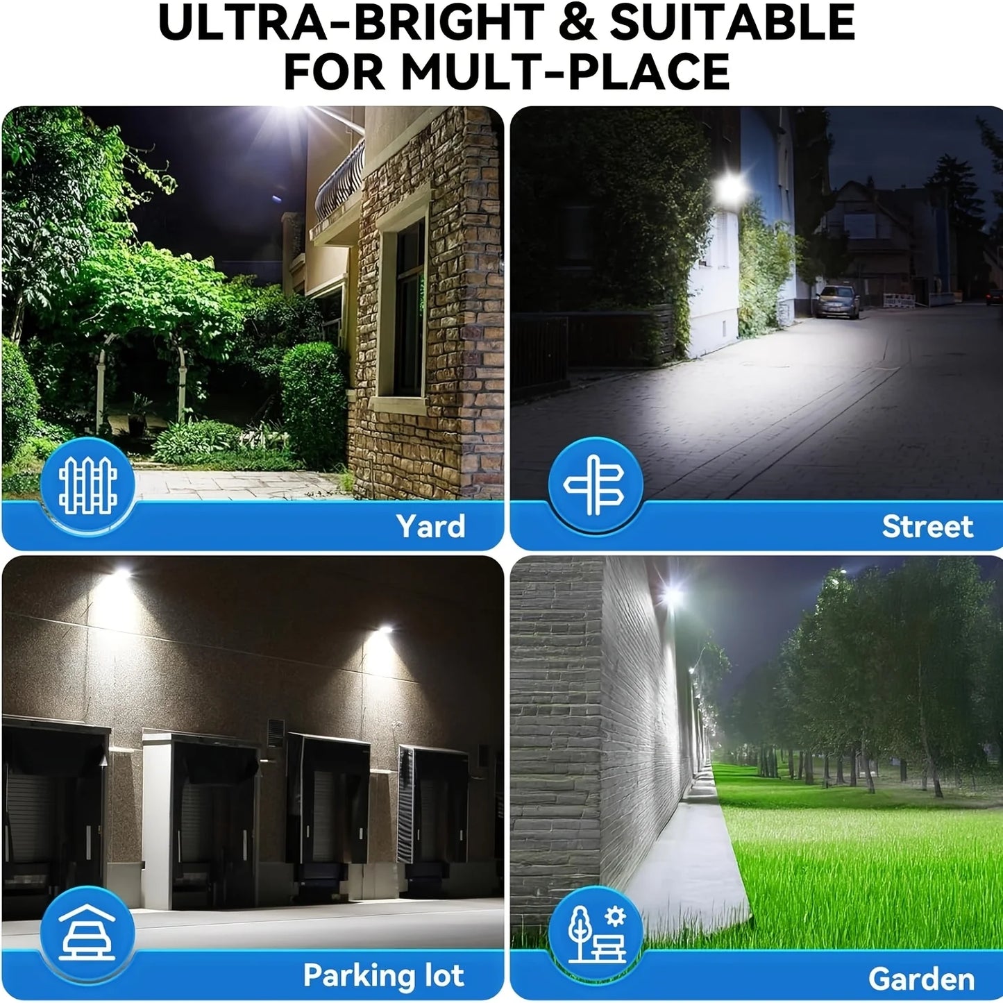 100000LM Solar Flood Light 6500K LEDs IP65 Motion Sensor Remote