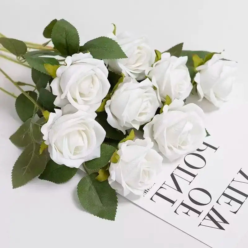 Artificial Rose Bouquet For Wedding And Home Table Centerpiece