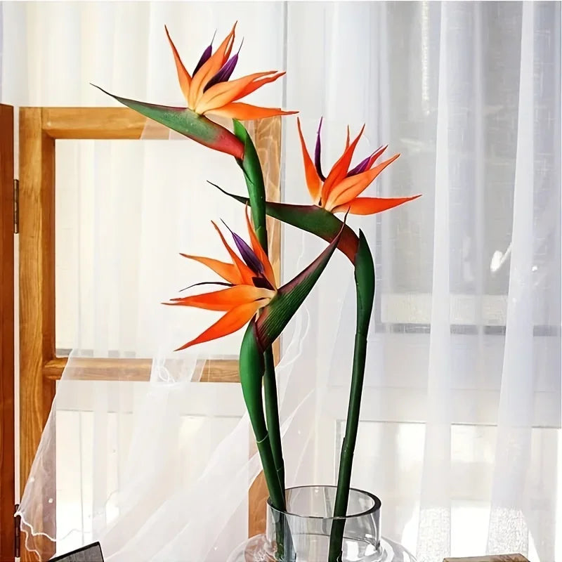 Artificial Bird Of Paradise Flowers 3 Pack For Home Party Decor