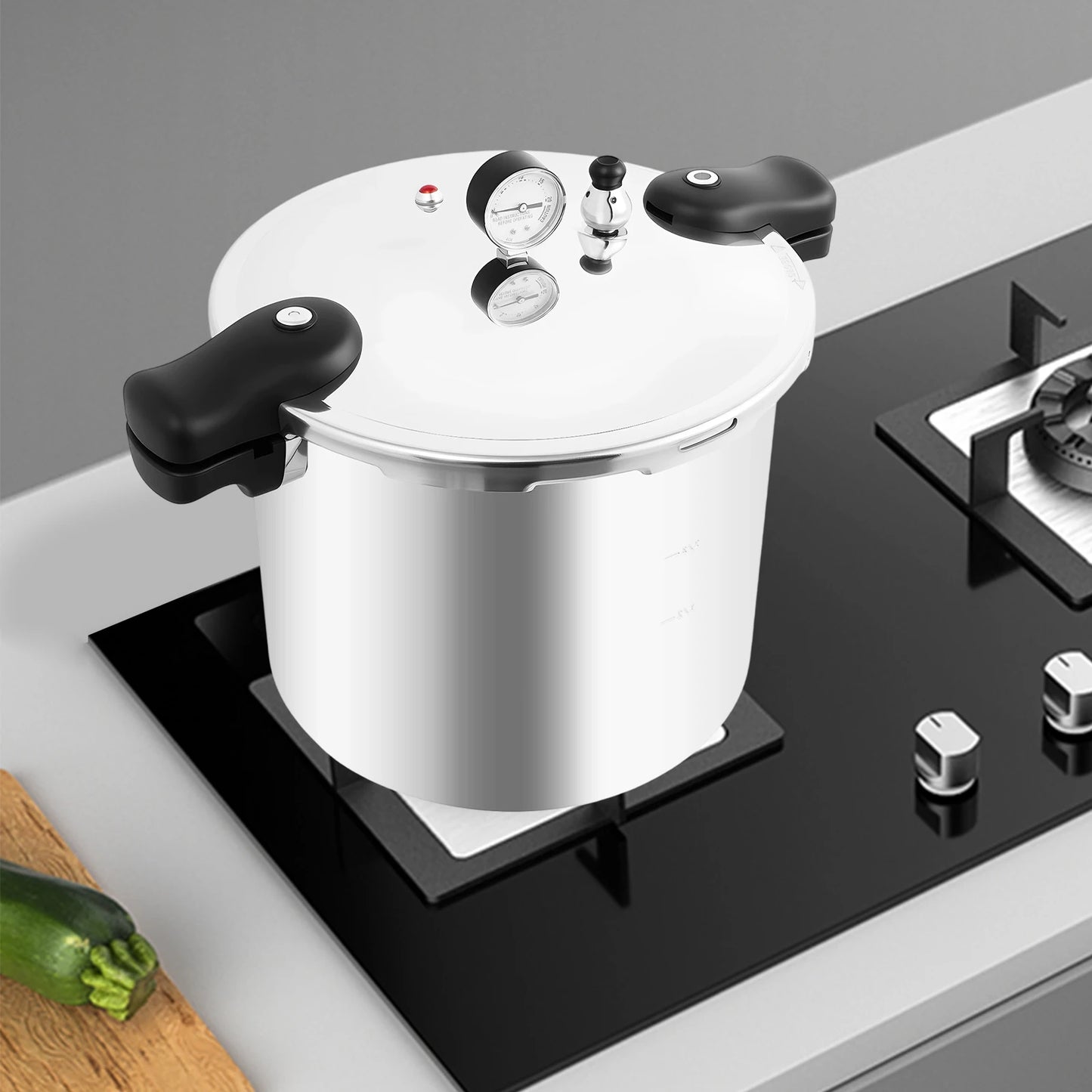 22L Thickened Explosion Proof Pressure Cooker With Gauge And Safety Valve