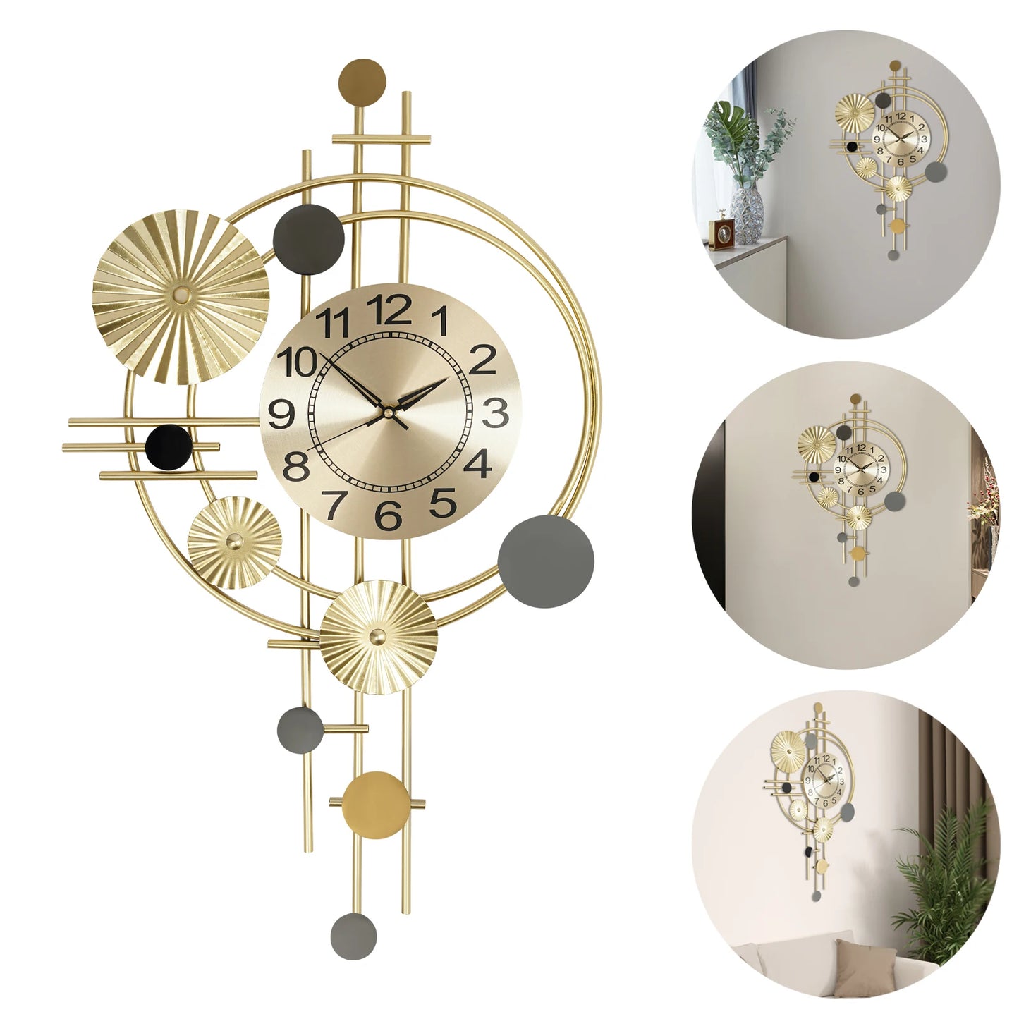Combination Modern Wall Clock Silent Decorative Timepiece