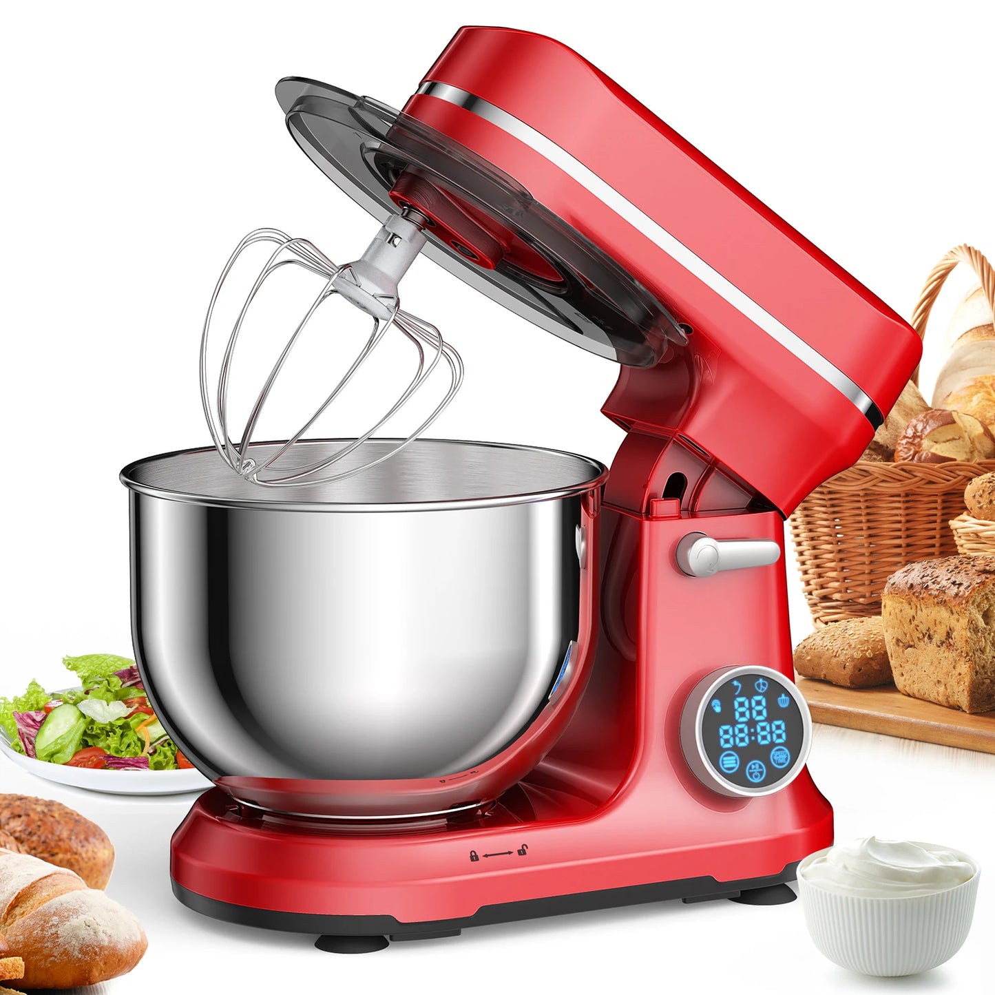 Biolomix Kitchen Stand Mixer 1200W with 11 Speeds and OLED