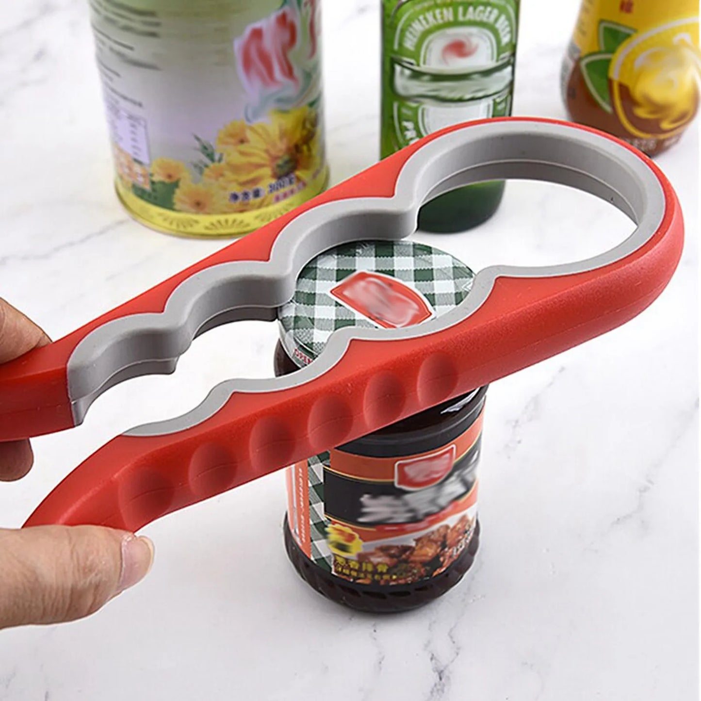 Multi Function Four In One Can Opener And Cap Twister
