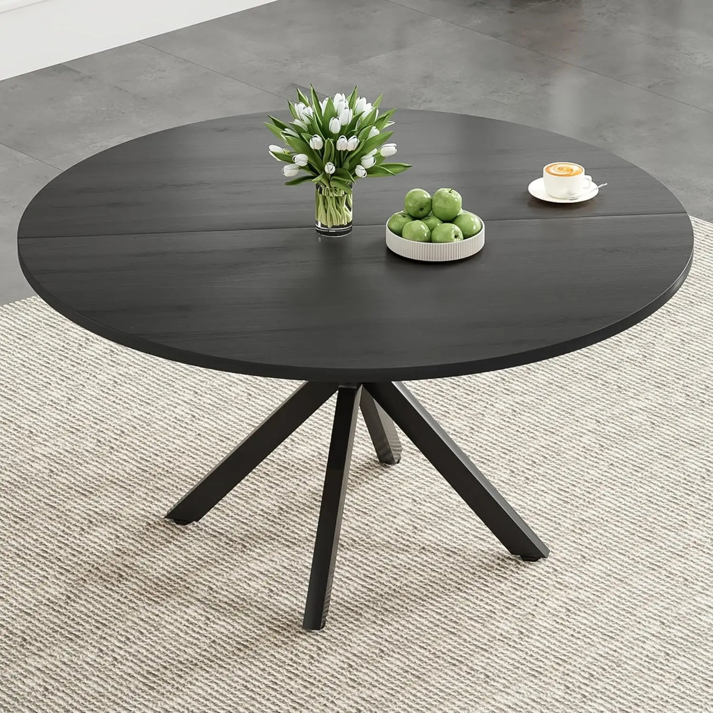 ANGDUO Mid Century Dining Table And Chairs Set For Four